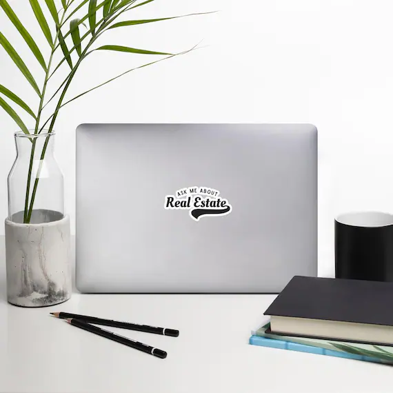 Ask Me About Real Estate Sticker – Realtor Laptop Decal