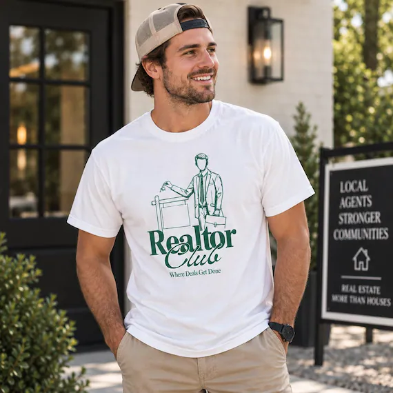 Realtor Club Comfort Colors Shirt for Men, Where Deals Get Done Real Estate Agent Tee, Realtor Gift, Real Estate Broker Shirt