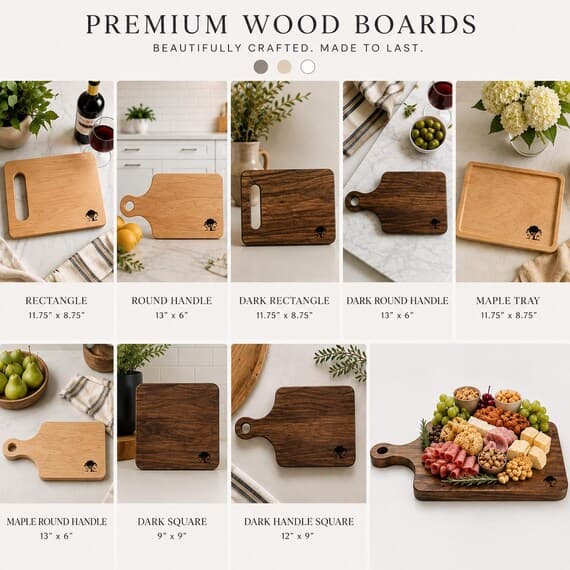 Wooden Cutting Board | Engraved | Logo | Customizable