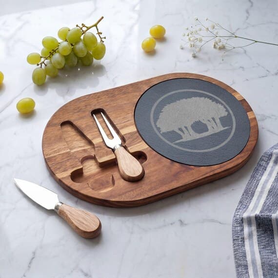 Silhouette Charcuterie Board | Engraved Serving Platter